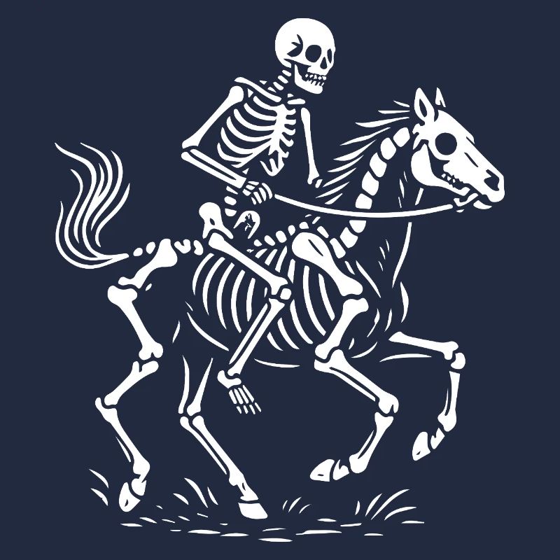 Ätherischer Skelettreiter Illustration