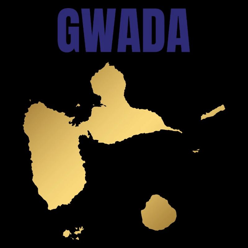 T-shirt GWADA carte dorée Antilles