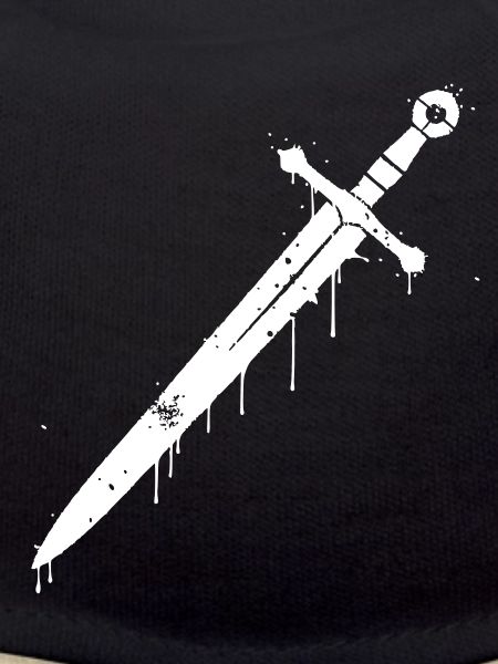 Épée de chevalier graffiti Moyen Âge