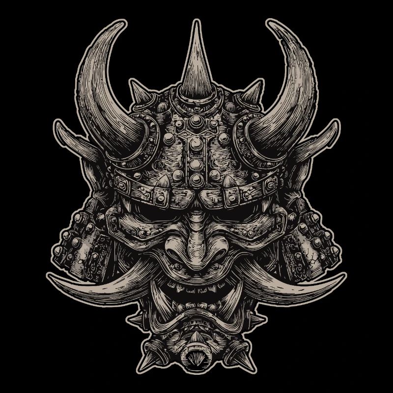 Demonic Samurai Helmet Oni Mask