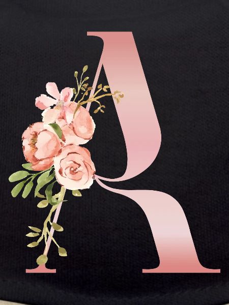 Monogram A Pastel Floral