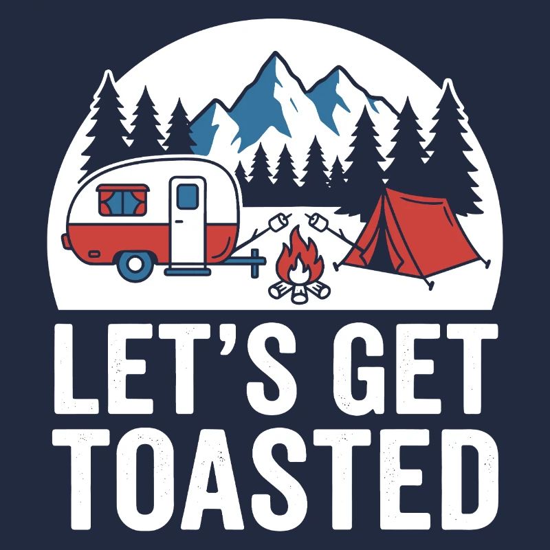 Campfire Camping Scene