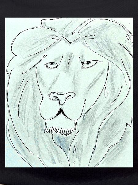 Pure Lion Head Drawing