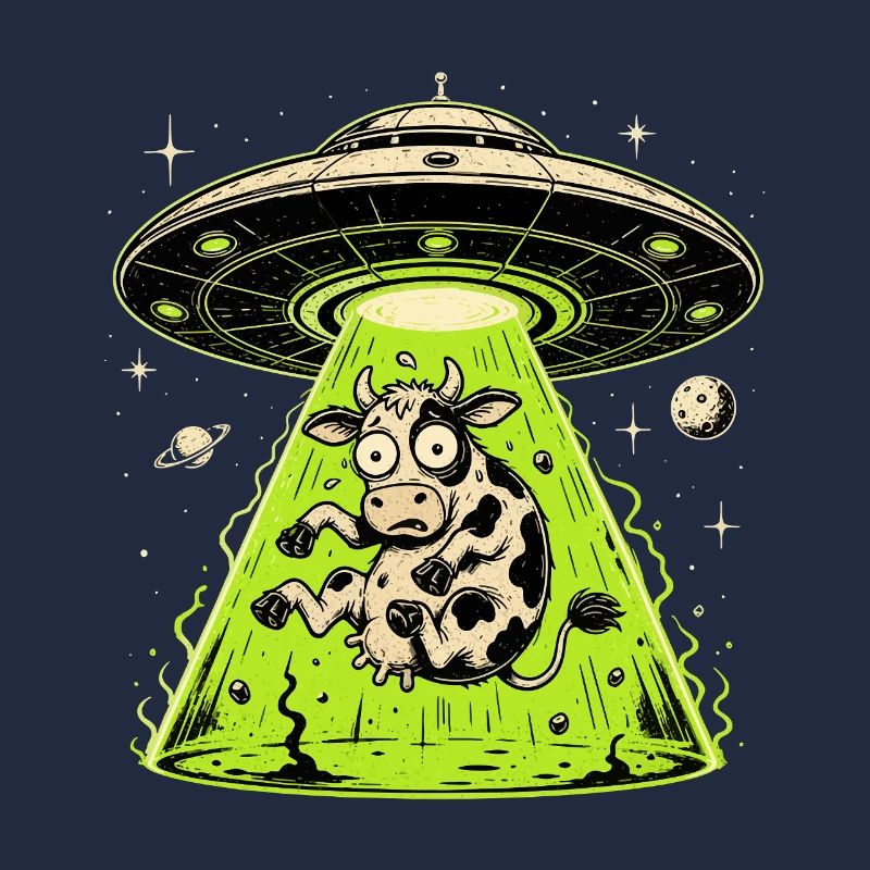 Alien Cow Abduction Weirdcore Surreal