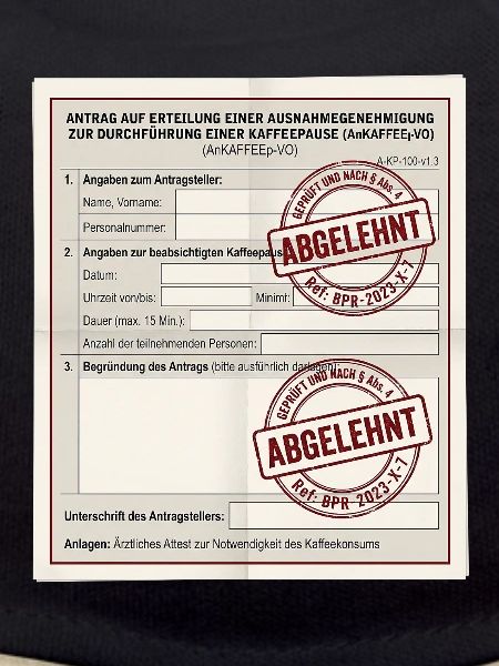 Antrag auf Kaffeepause
