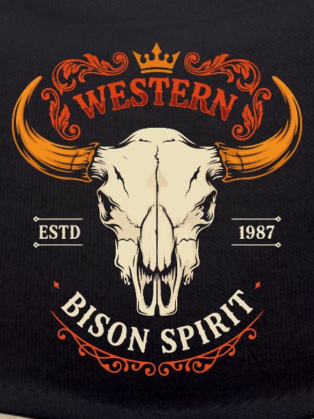Western Bison Spirit Skull