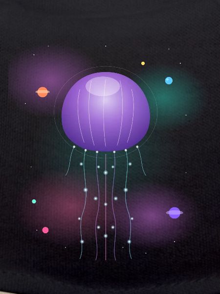 Kosmische Neonquallen