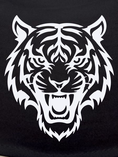 Stylized tiger head pattern