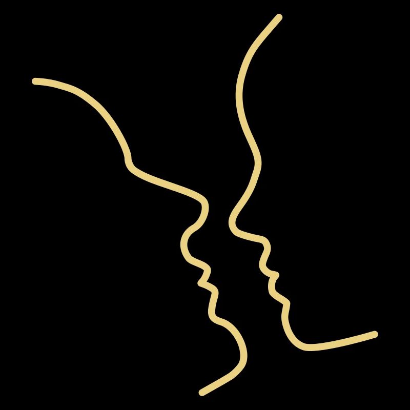 Kuss-Silhouette
