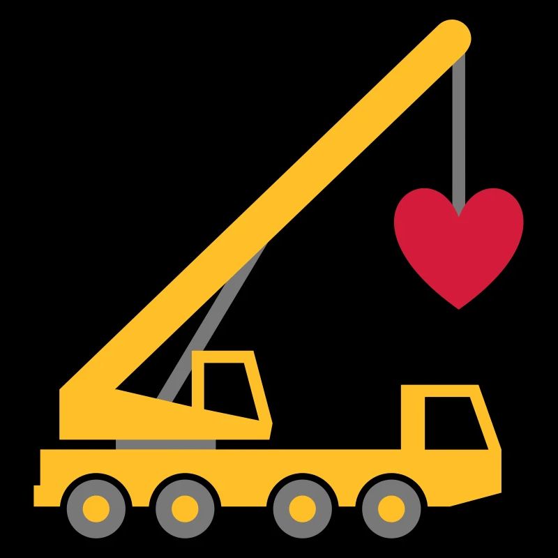 ★ Design colors can be changed ★ Mobile crane with a heart