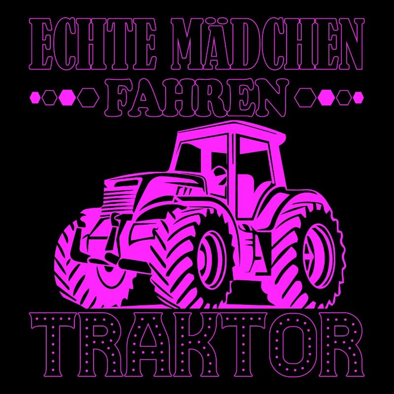 Echte Mädchen Fahren Traktor