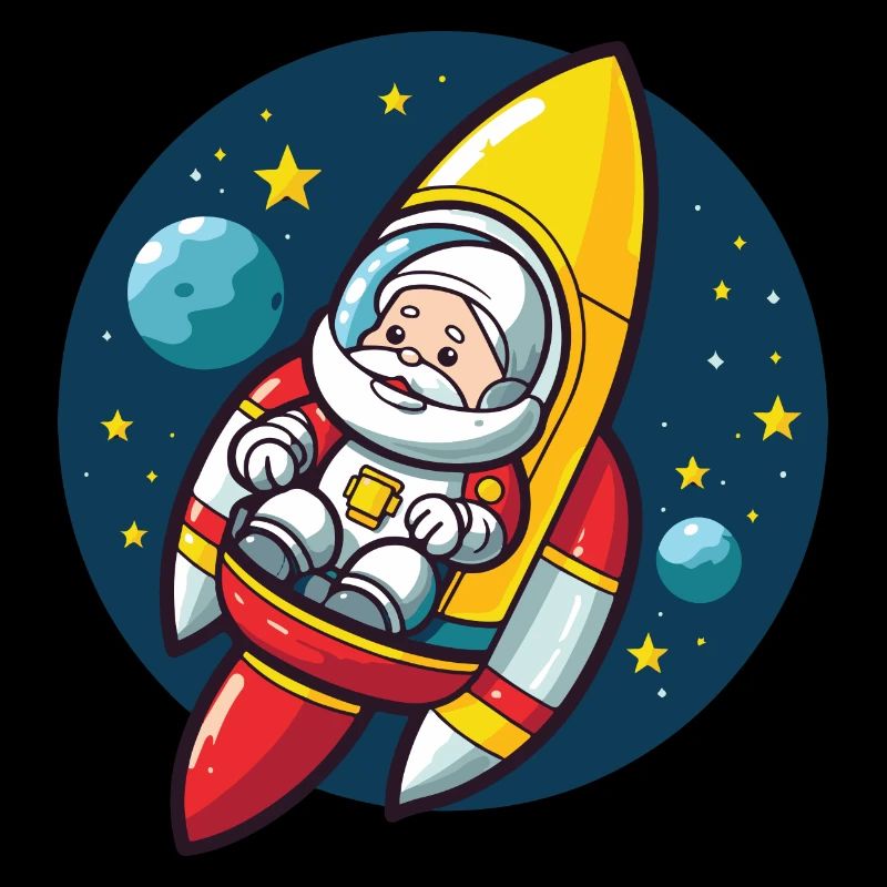 Weihnachtsmann Rakete Santa Weihnachten