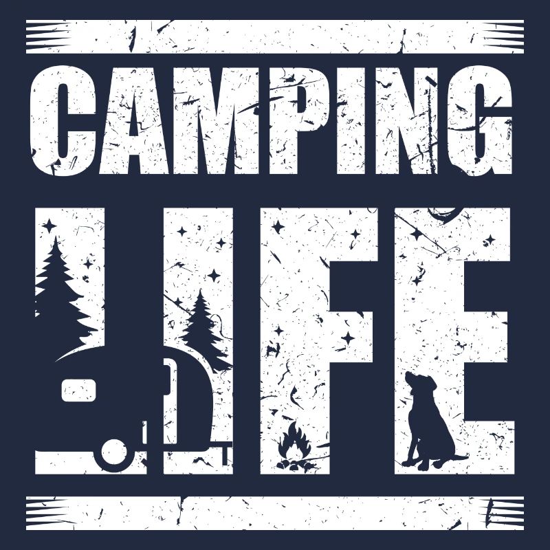 Camping Camper Hunde Camping Leben mit Haustieren Geschenk