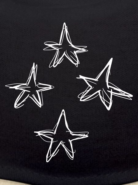 Four stars - white hand-drawn