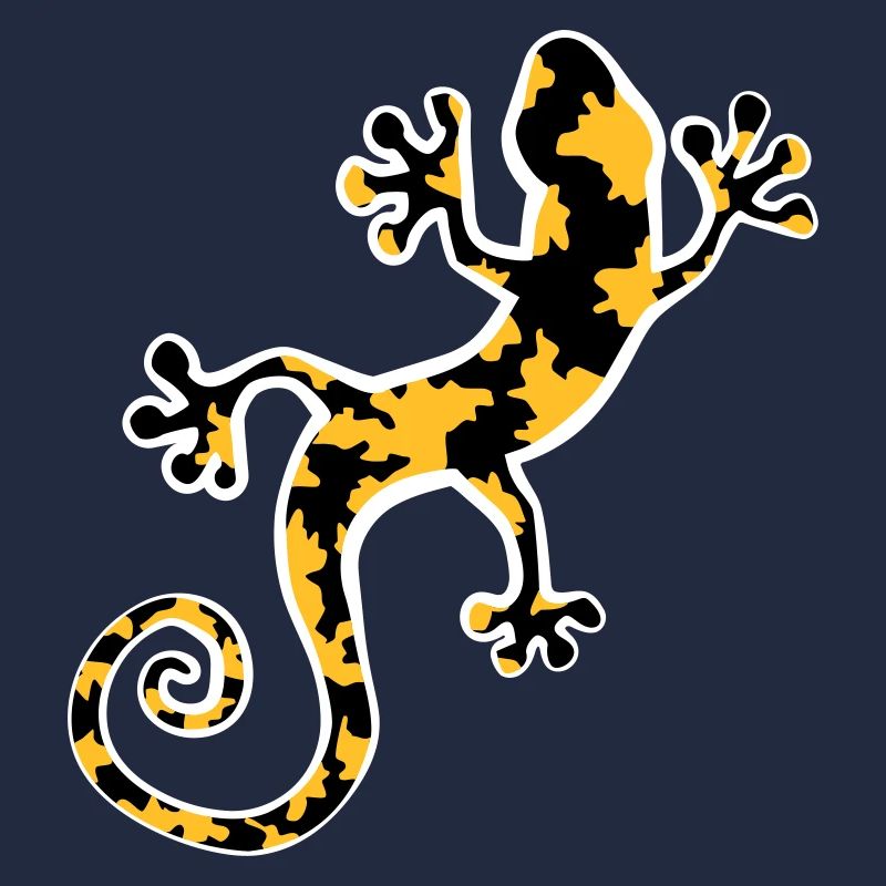 Yellow and black spotted leopard gecko