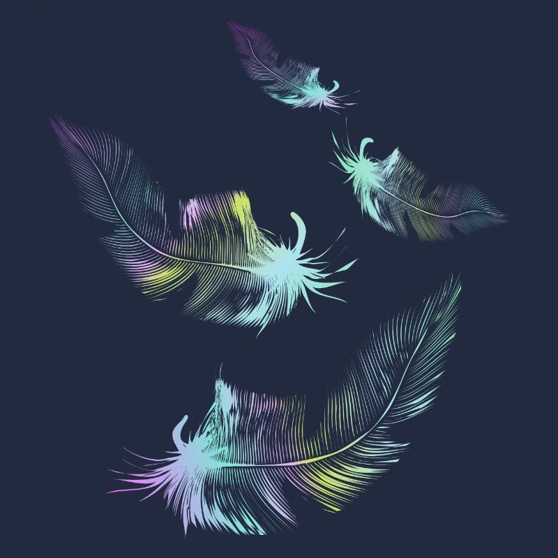 plumes arc-en-ciel