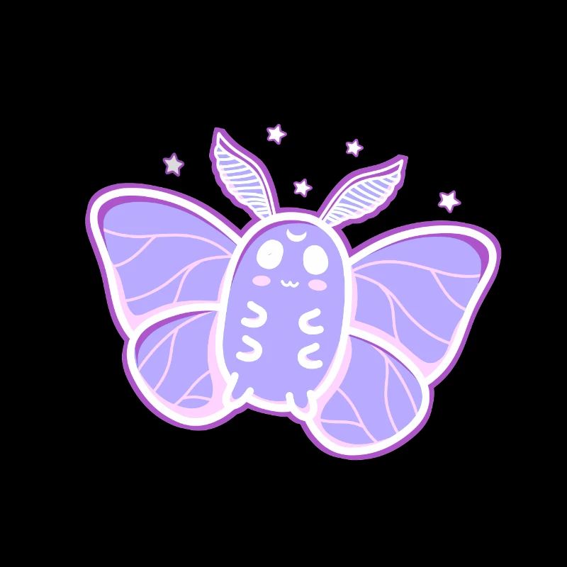 Mignon Luna Moth avec des étoiles