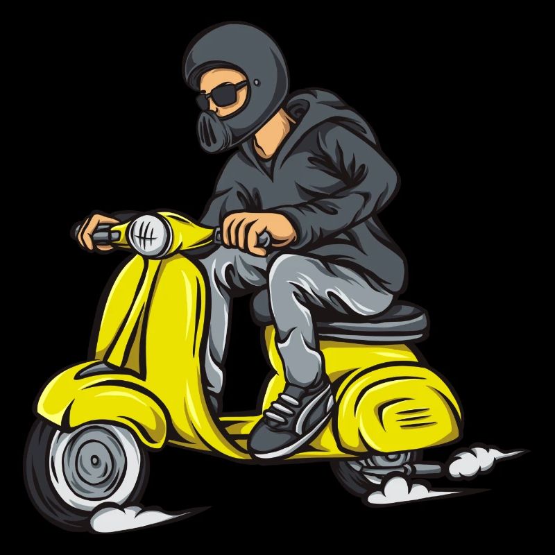 Moped Mofafahrer