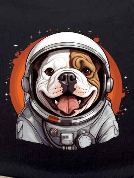 Bulldog as an astronaut