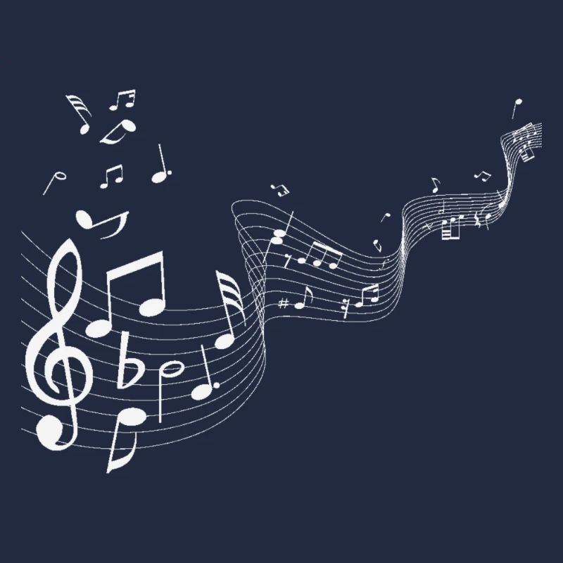 Notes de musique blanches