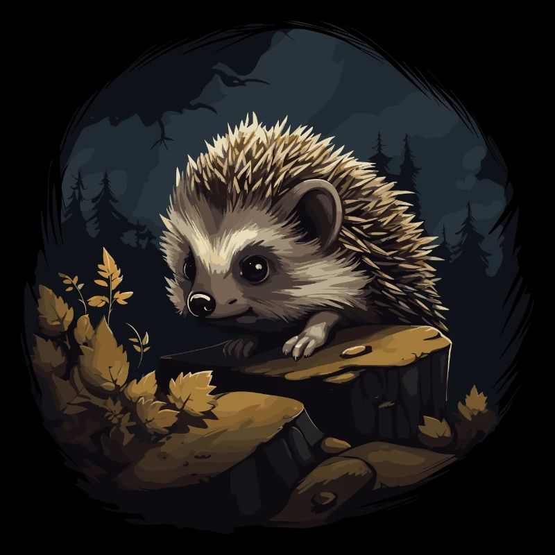 Hérisson Hérisson Bébé Animal Forêt Nature