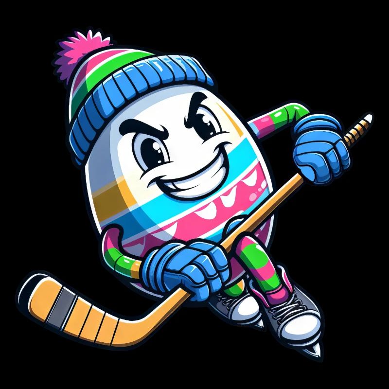 Osterei Eishockey Design für Eishockeyspieler und