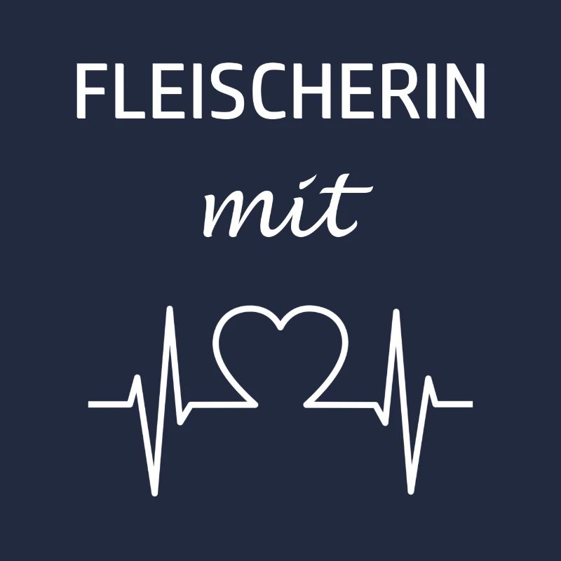 Fleischerin Metzgerin mit Herz