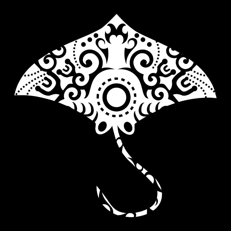 Maori Batoidea Stachelrochen Tribal Tattoo