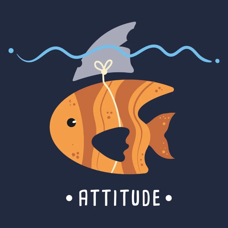 Sassy Sarcastic Cute Shark Fin Fish