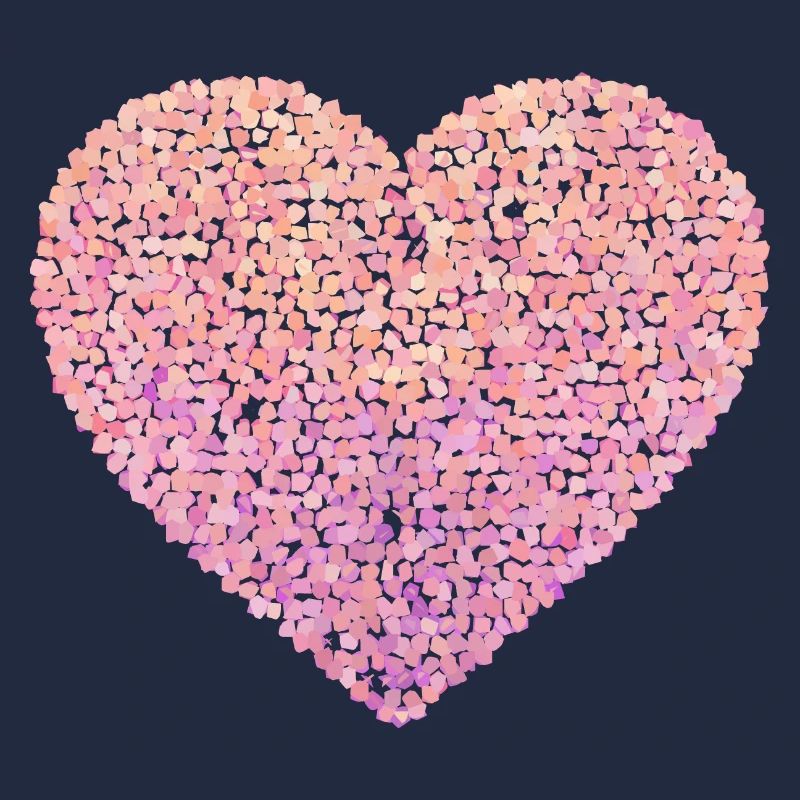 Coeur dans des tons roses