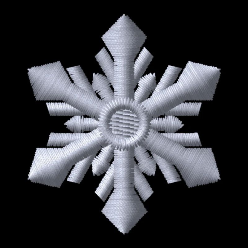 Flocon de neige blanc brodé