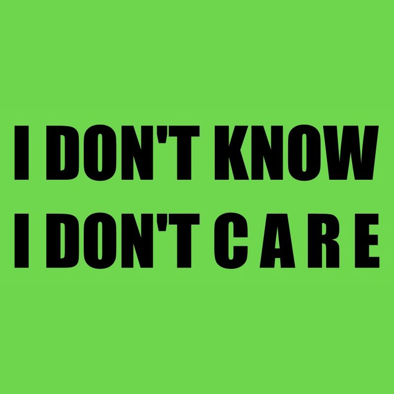 Forme ringarde "IDK IDC"