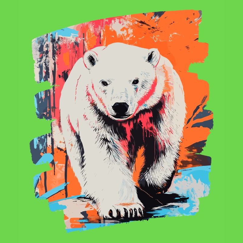 Eisbär Graffiti Sprayer