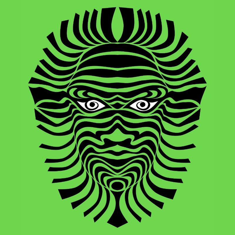 psy-chic psychedlic sixties good voodoo mask