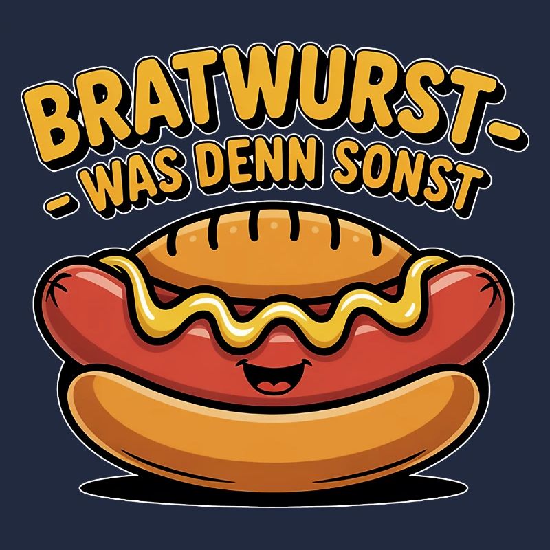 Bratwurst Spruch – Lustiges Grillmotiv Was denn so
