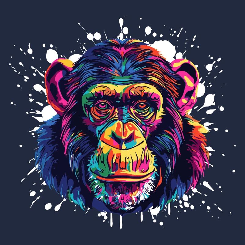 Éclaboussure de portrait de singe