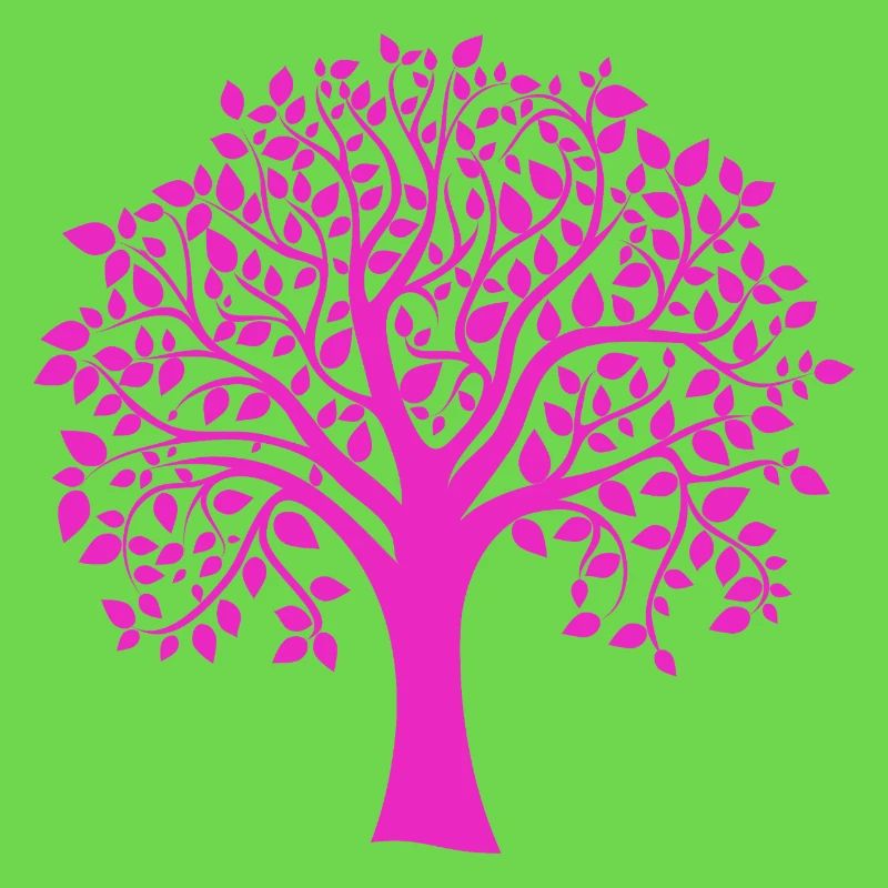 Base Pink Jumbo Tree Print Silhouette