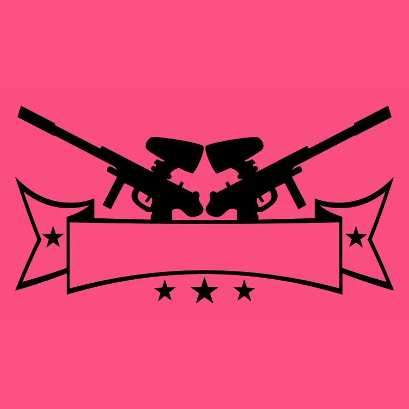 Write banner text 2 weapons aim paintball sp