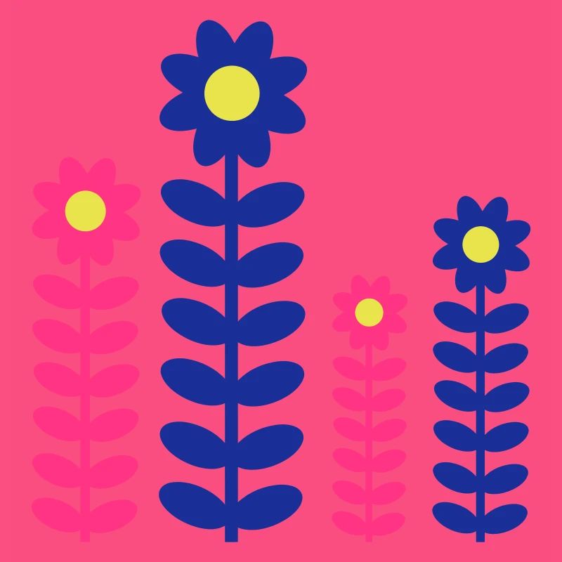 Many Pretty Flowers Colorful Decorative Pattern Beautiful