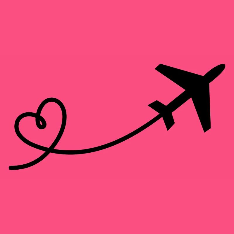 Flugzeug mit Herz