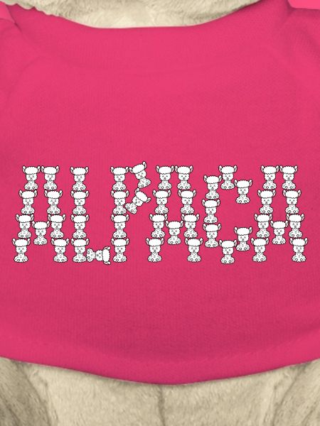 Niedliche Alpaka-Typografie