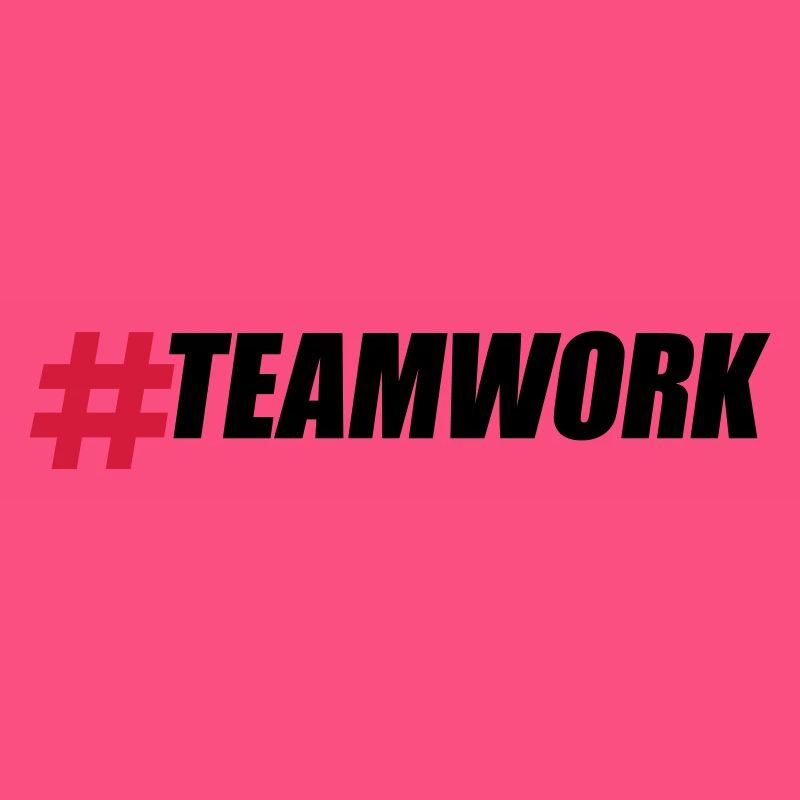 Hashtag Teamwork Logo Design Crew Freunde Gruppe B