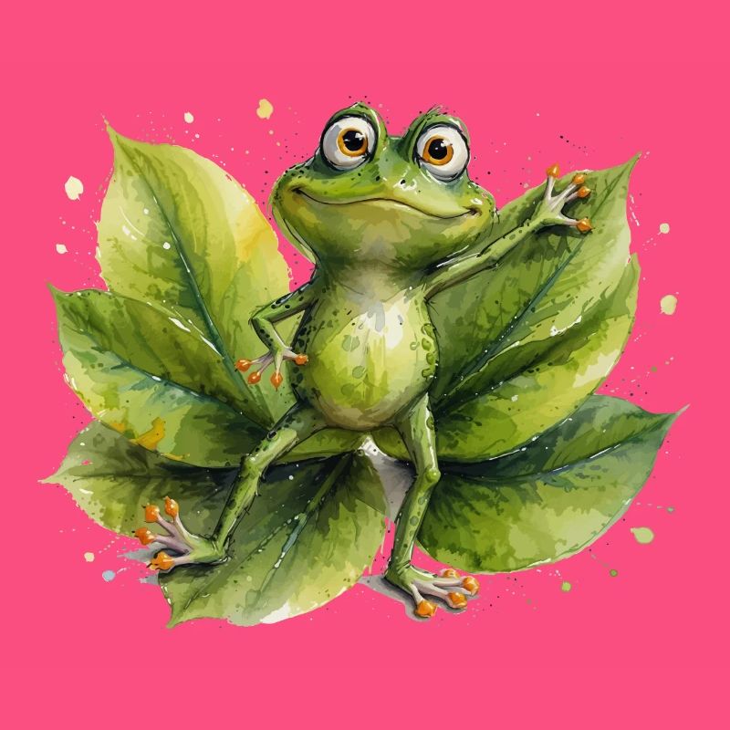 Dancing frog on lily pad