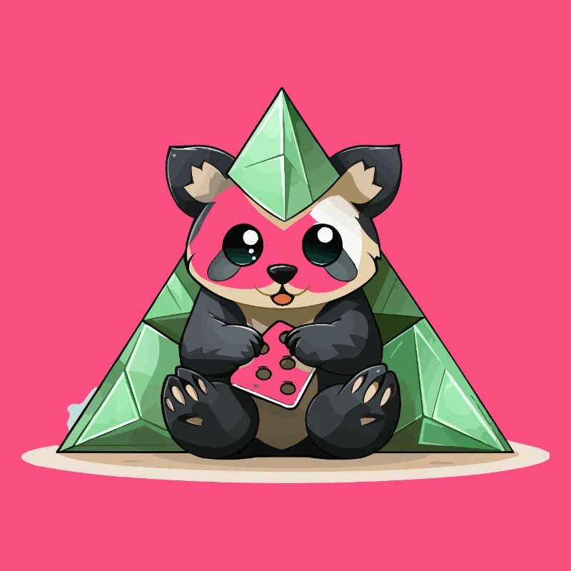 Panda Kristallpyramide