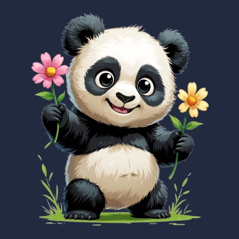 Panda Blumengruß