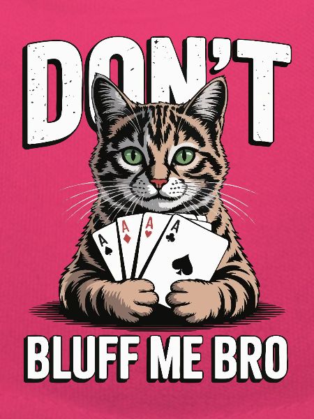 Poker-Katze - Don't Bluff Me Bro