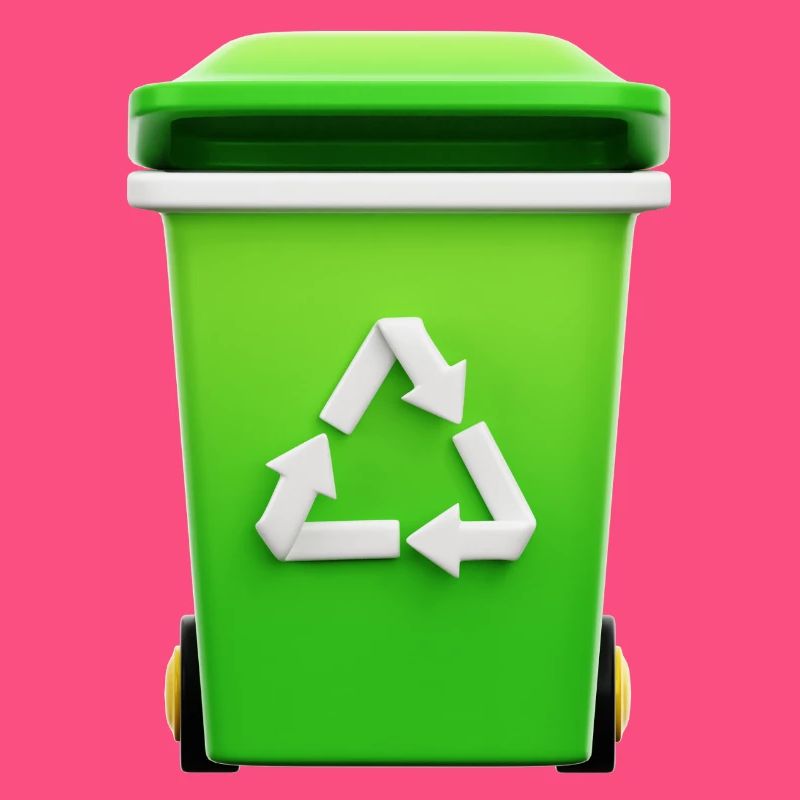Recycling, bin, selective sorting