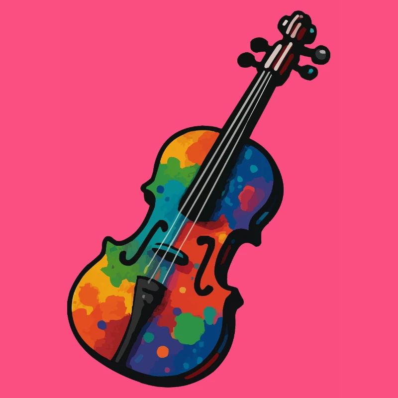 geige violine farbklecks