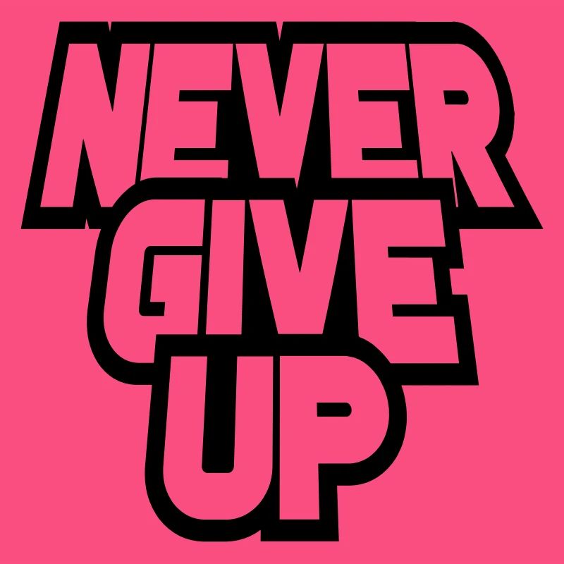durchhalten cool never give up durchgestrichen log