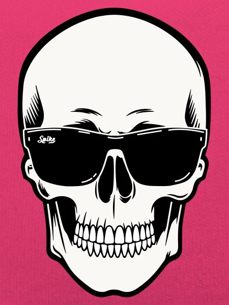 Skeleton with Sunglasses in Monochrome